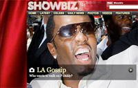 Sky showbiz website screenshot
